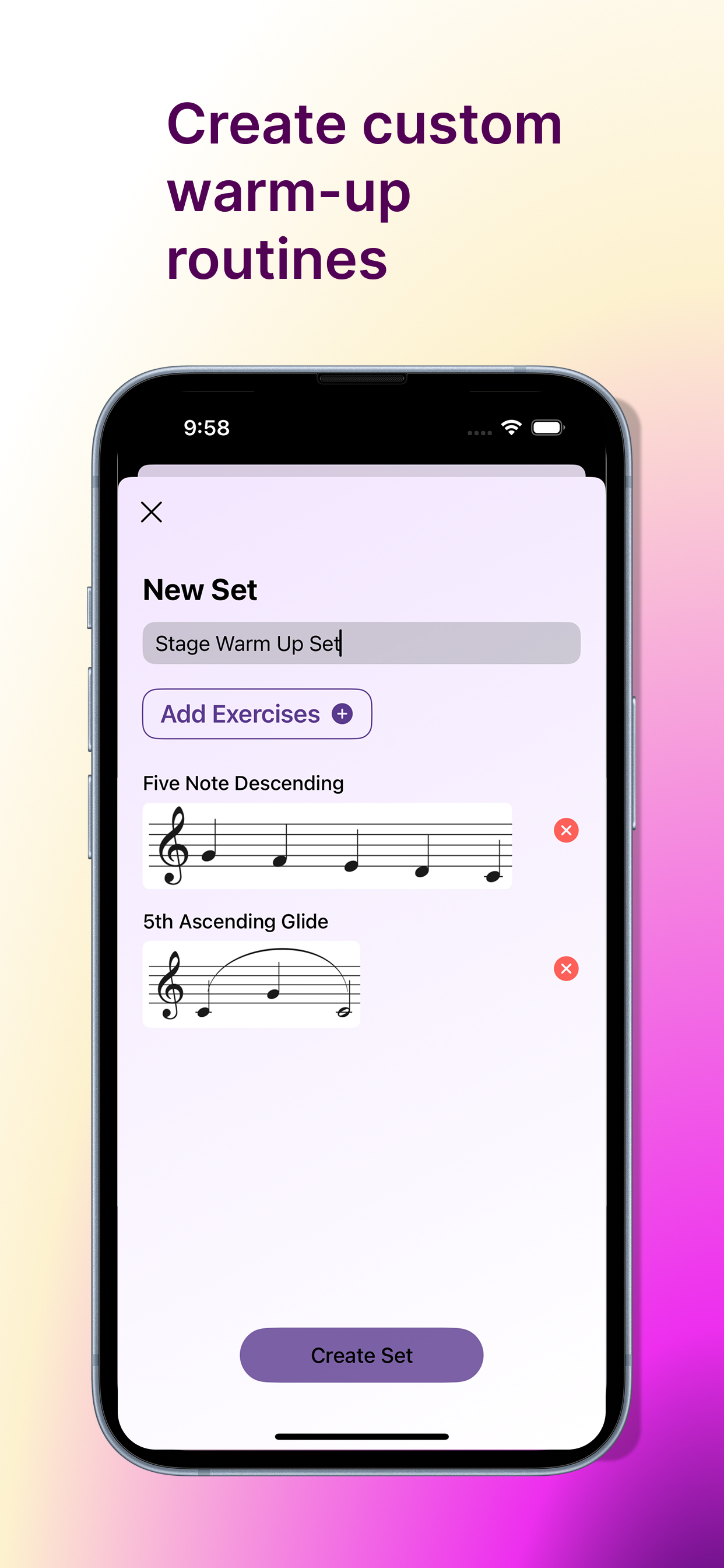 Create custom warm-up routines